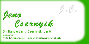 jeno csernyik business card